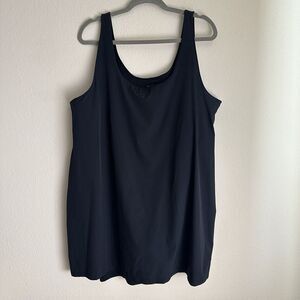 Nike Bliss Luxe Training Workout Dress Plus‎ Size 2X Built-In Bodysuit Black